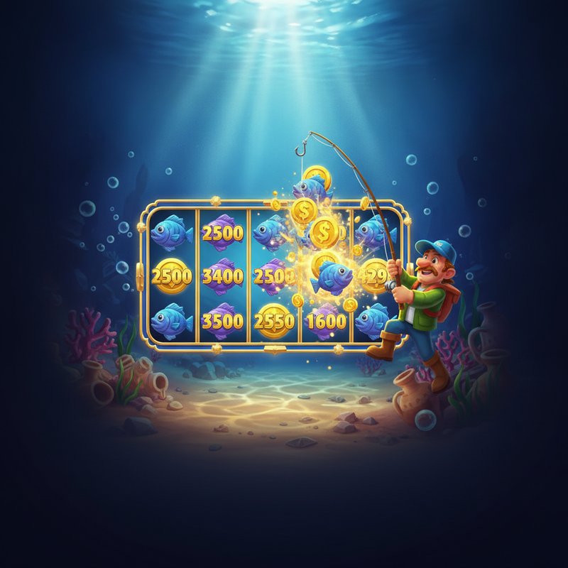 Fishin Frenzy free spins round with fisherman wild collecting fish prize values
